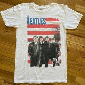 Vintage Y2K BEATLES Retro 1964 US Tour Band T-Shirt